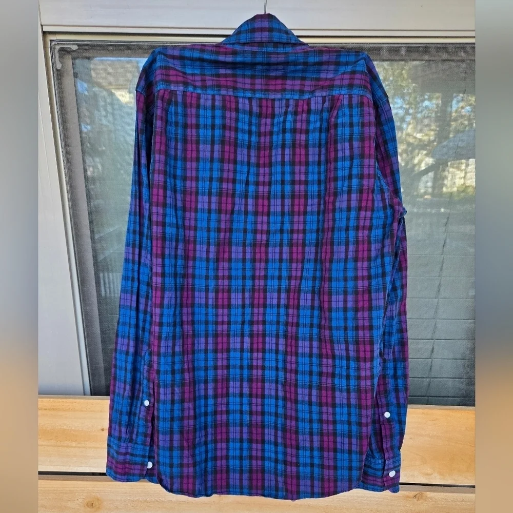 J. Crew Mens Slim 100% Cotton Fit Long Sleeve Plaid Button Down Shirt SZ Small